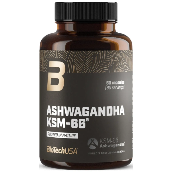 BioTechUSA Ashwagandha KSM-66 – 60 kapslit | BiotechUSA