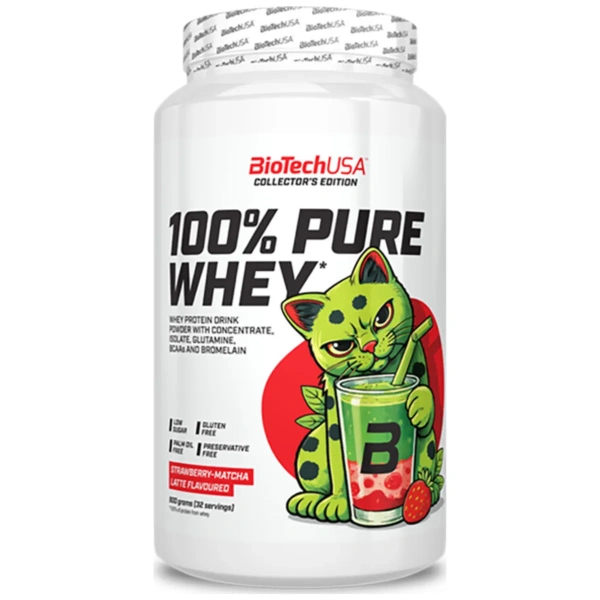 BioTechUSA 100% Pure Whey – 900 g (Strawberry-matcha latte, limited edition) | BiotechUSA