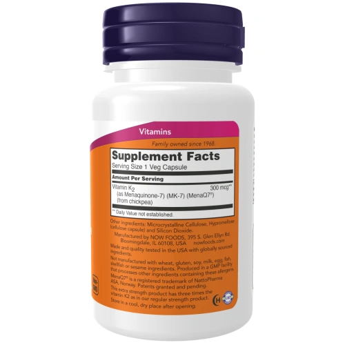 Now Foods, MK-7 Vitamin K-2 (Vitamiin MK-7 ja K2), 300 mcg Extra St... 2