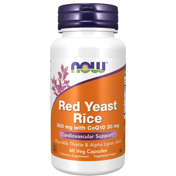 NOW Foods Red Yeast Rice with CoQ10, 600mg, 60caps | Now Foods