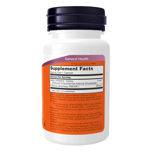 Now Foods - NADH, 10mg - 60 vcaps | Now Foods
