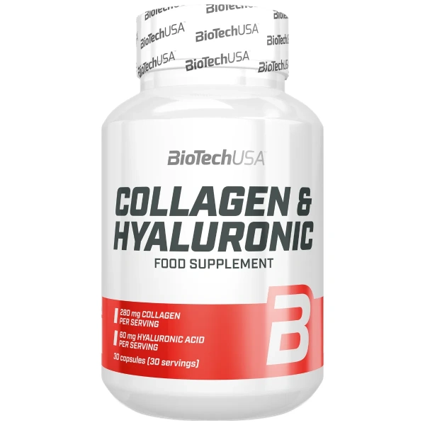 Collagen & Hyaluronic 30 caps - Täiuslik Tugi Nahale, Liigestele ja Üldisele Tervisele | BiotechUSA