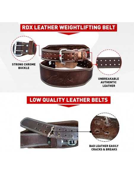 BELT LEATHER 4'' BROWN PADDED