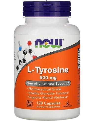 Now Foods, L-Tyrosine, 500 mg, 120 Capsules
