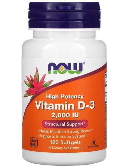 Now Foods, Vitamin D3, 2,000 IU, 120 Softgels
