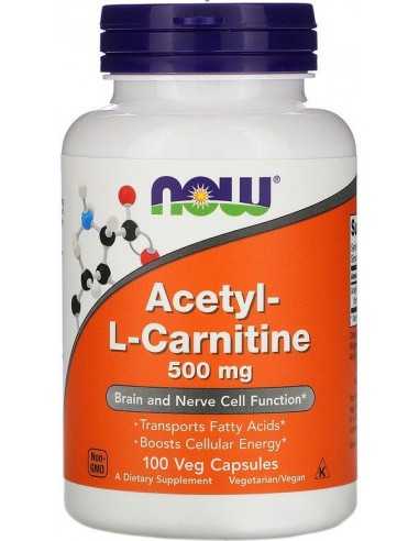 Now Foods, Acetyl-L-Carnitine, 500 mg, 100 Veg Capsules