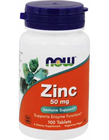 Now Foods, Zinc (Tsink), 50 mg, 100 Tabletti