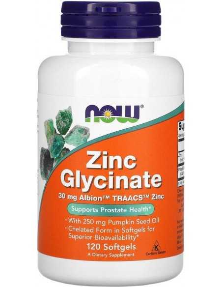 Now Foods, Zinc Glycinate, 120 Softgels