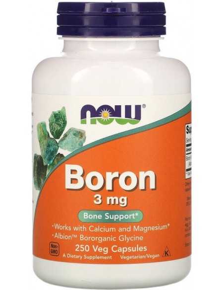 Now Foods, Boron, 3 mg, 250 Veg Capsules
