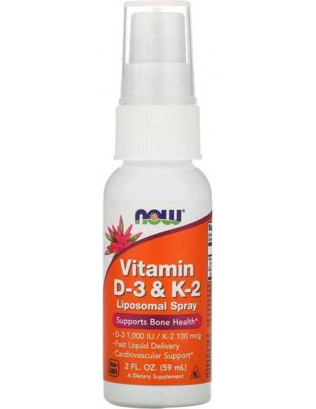 Now Foods, Vitamin D-3 & K-2, Liposomal Spray (Liposoomne), 59ml