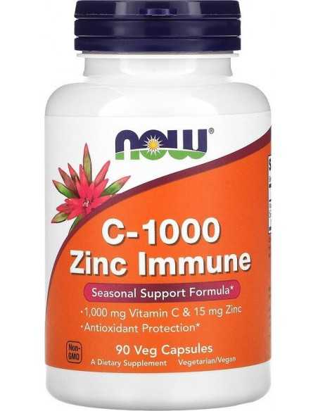 Now Foods, Vitamin C-1000 Zinc Immune, 1,000 mg & Zinc, 15 mg , 90 Veg Capsules