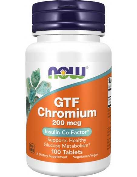 Now Foods, GTF Chromium, 200 mcg, 100 Tablets
