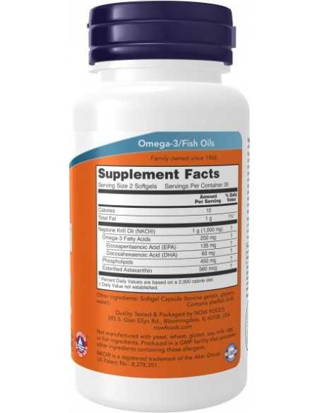 Now Foods, Neptune Krill Oil, 500 mg, 60 Softgels