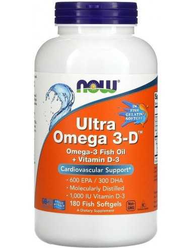 Now Foods, Ultra Omega 3-D, 180 Fish Softgels