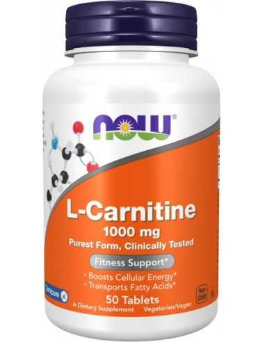 NOW Foods, L-Carnitine, 1000 mg, 50 Tablets