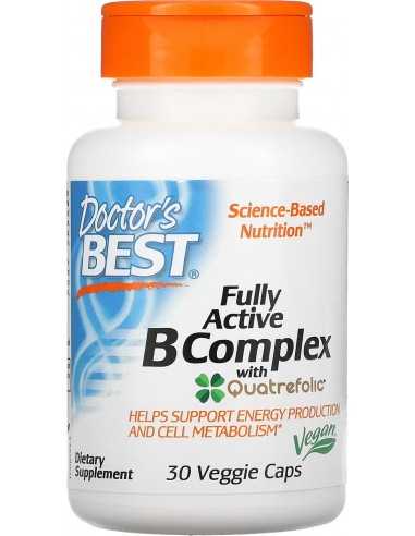 Doctor's Best, Fully Active B-Complex with Quatrefolic, 30vcaps