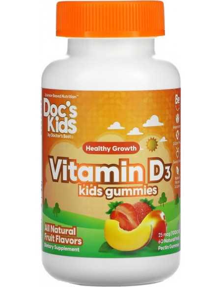 Doctor's Best, Vitamin D3 Kids Gummies, Fruit Flavors, 60 gummies