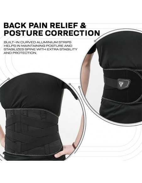 RDX PB Adjustable Waist Support Belt Lumber Padded For Lower Back Pain