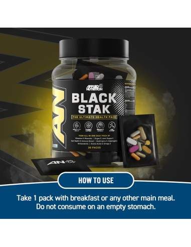 Applied Nutrition Black Stak - Ultimate Health Pack 30 Sachets | Applied Nutrition