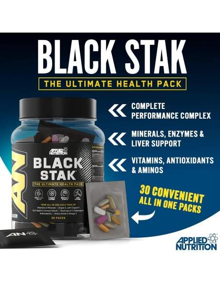 Applied Nutrition Black Stak - Ultimate Health Pack 30 Sachets | Applied Nutrition