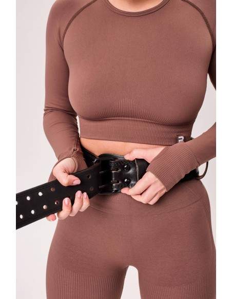 BODYBUILDING leather belt, black / Jõusaalivöö | BiotechUSA