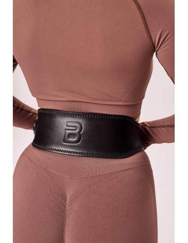 BODYBUILDING leather belt, black / Jõusaalivöö | BiotechUSA