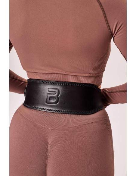 BODYBUILDING leather belt, black / Jõusaalivöö | BiotechUSA