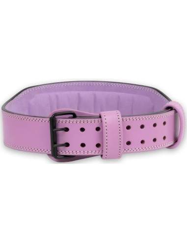 BODYBUILDING leather belt, purple / Jõusaalivöö | BiotechUSA