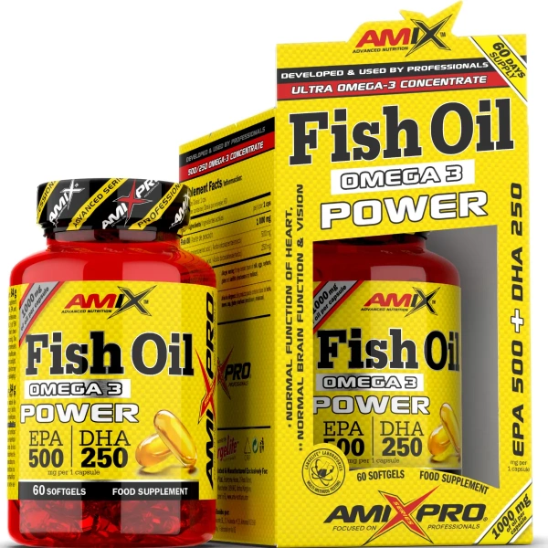 AmixPro™ Fish Oil Omega3 Power 500mg / 250mg, 60 softgels | Amix Nutrition