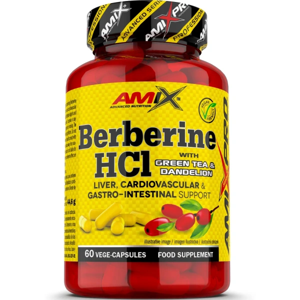 Berberine HCl with GreenTea & Dandelion 60cps | Amix Nutrition