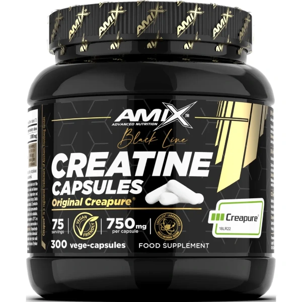 Black Line Creatine CREAPURE Capsules 300caps | Amix Nutrition