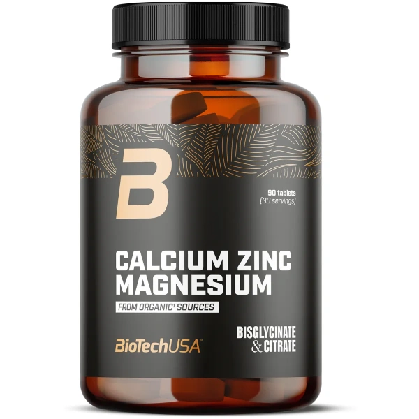 Calcium Zinc Magnesium from organic sources - 90 tablets / Orgaaniline Mineraalide Valem | BiotechUSA