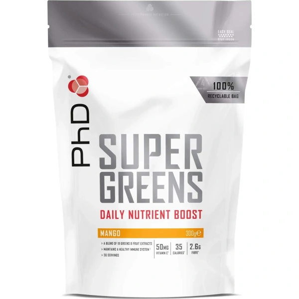 PhD - Super Greens Powder 300g | PhD Nutrition