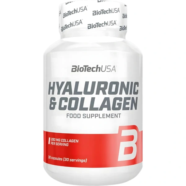 Collagen & Hyaluronic 30 caps - Täiuslik Tugi Nahale, Liigestele ja Üldisele Tervisele | BiotechUSA