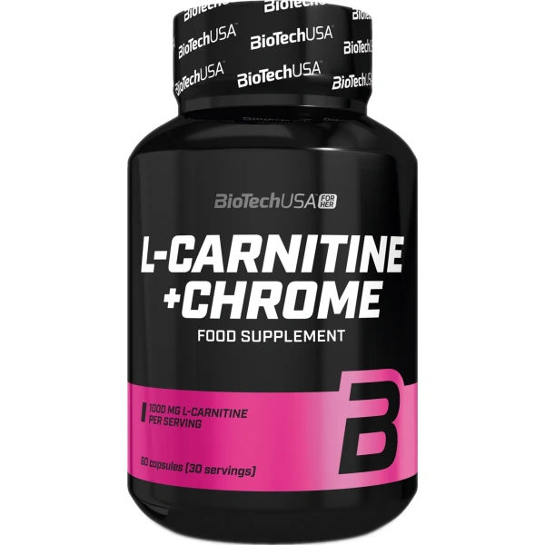 L-Carnitine + CHROME - 60 kapsulių | BiotechUSA