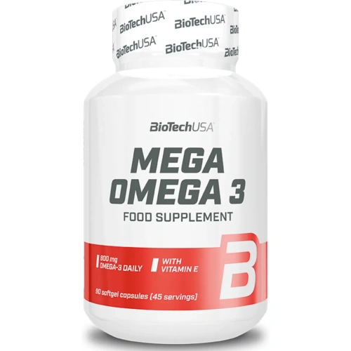 BioTechUSA Mega Omega 3 – 90 minkštųjų kapsulių | BiotechUSA