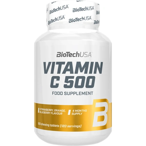 BioTechUSA Vitamin C 500 – 120 košļājamās tabletes | Sportlab.ee