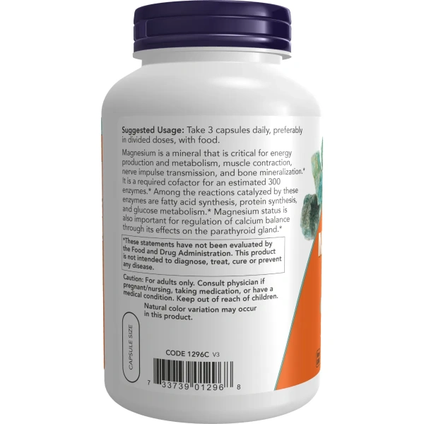 Magnesium Citrate (Magneesiumtsitraat), 240 kapslit | Now Foods
