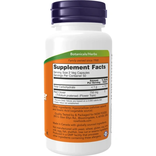 NOW Foods – Red Clover (Punane ristik), 100 kapslit | Now Foods