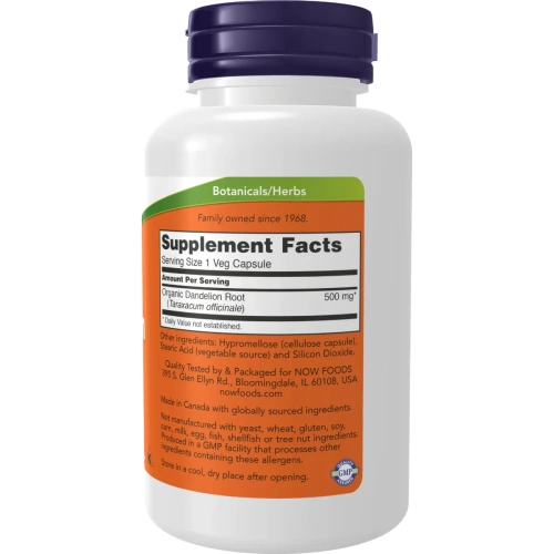 NOW Foods Dandelion Root, 500mg, 100 vcaps | Now Foods