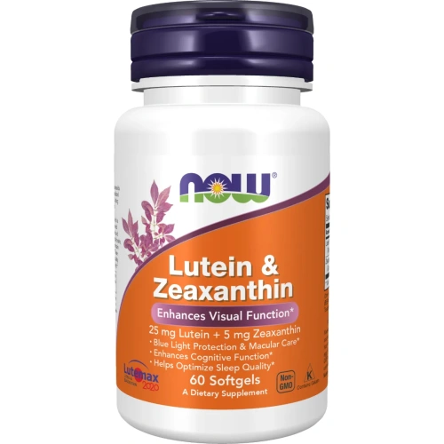 NOW Foods Lutein & Zeaxanthin - 60 softgels | Antioksidantit – Osta...
