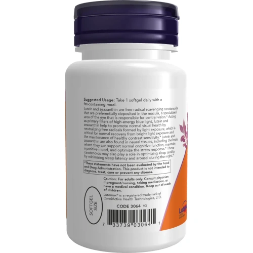 NOW Foods Lutein & Zeaxanthin - 60 softgels | Now Foods