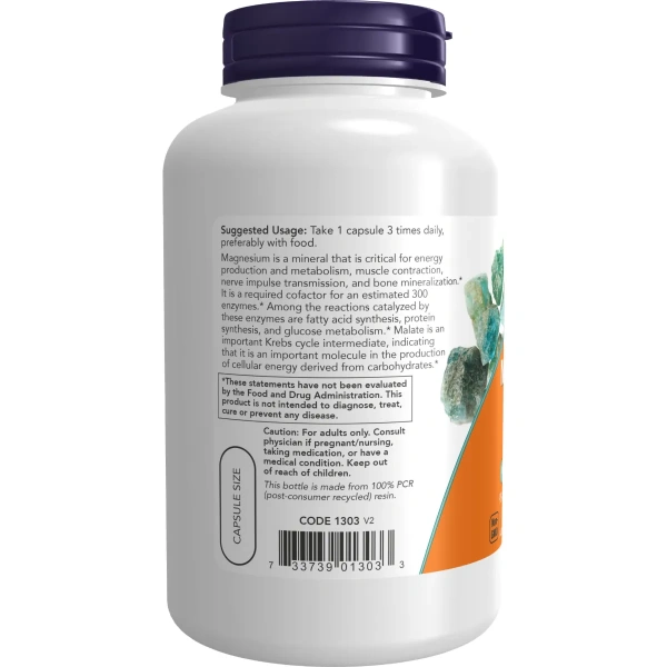 NOW Foods Magnesium Malate Caps, 180 vcaps | Now Foods