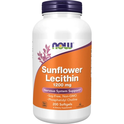 NOW Foods Sunflower Lecithin, 1200mg, 200 softgels | Vitamiinid / M...