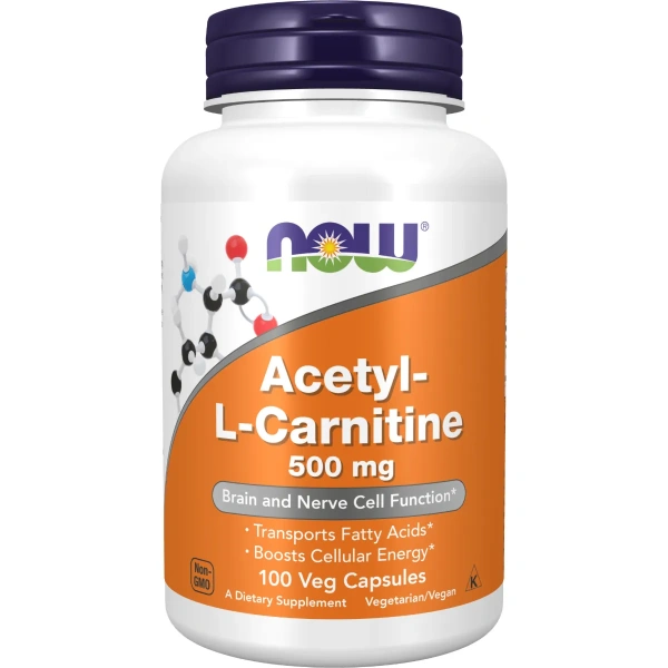 Now Foods, Acetyl-L-Carnitine (Atsetüül L-Karnitiin), 500 mg, 100 kapslit | Now Foods