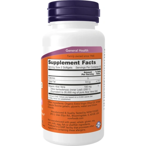 Now Foods, Aloe Vera Gels, 100 Softgels | Now Foods