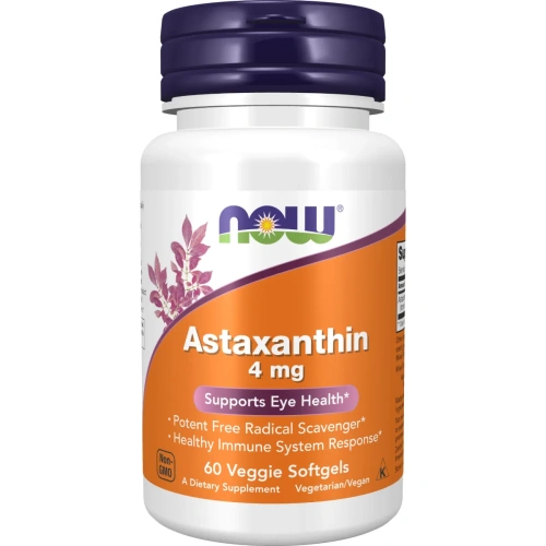 Now Foods, Astaxanthin (Astaksantiin), 4 mg, 60 geelkapslit | Antio...