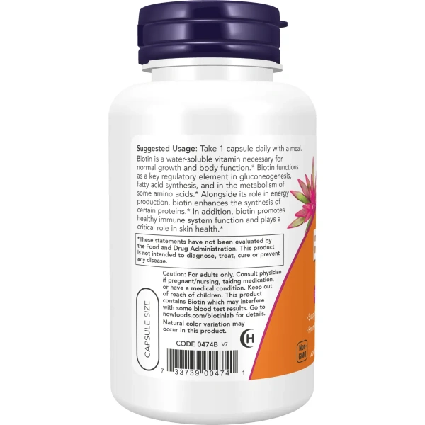 Now Foods, Biotin 5000mcg, 120caps | Now Foods