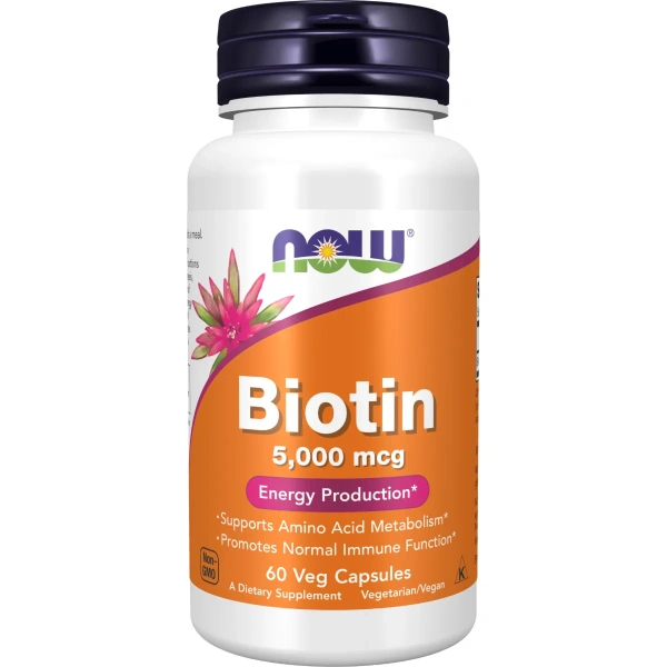 Now Foods, Biotin (Biotiin), 5,000 mcg, 60 kapslit | Now Foods