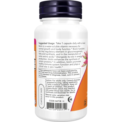 Now Foods, Biotin 5000mcg, 60caps | Now Foods